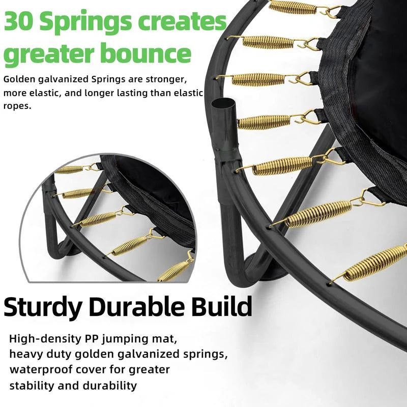 š„Hot SalešMini Round Trampoline for Kids with Basketball Hoop
