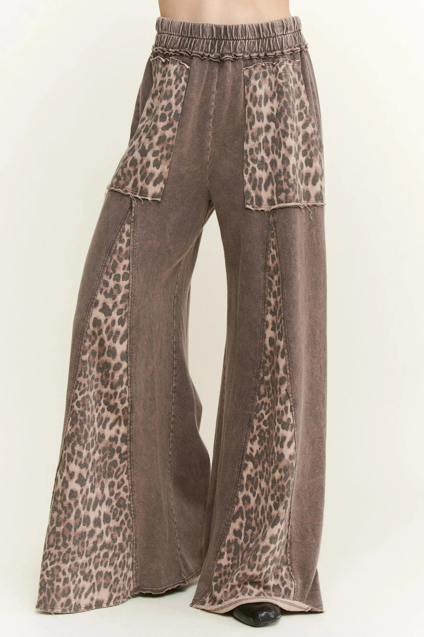Women's Leopard Print Versatile Wide Leg Trousers